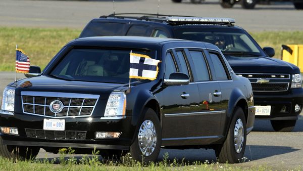 Президент и Первая леди США Дональд и Мелания Трамп во время прибытия в Финляндию (15 июля 2018). Хельсинки - Sputnik Армения