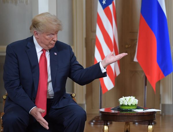 Президент США Дональд Трамп во время встречи с Президентом России Владимиром Путиным в президентском дворце (16 июля 2018). Хельсинки - Sputnik Армения