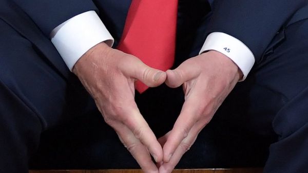 Президент США Дональд Трамп во время встречи с Президентом России Владимиром Путиным в президентском дворце (16 июля 2018). Хельсинки - Sputnik Армения