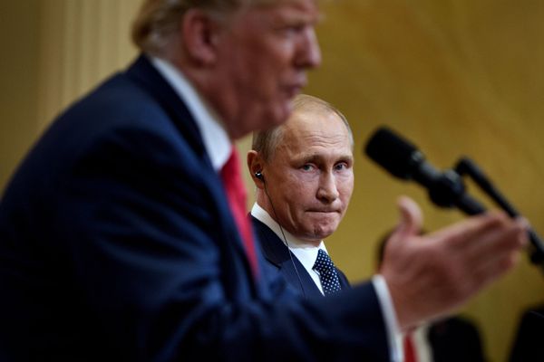 Встреча Президентов России и США Владимира Путина и Дональда Трампа в президентском дворце (16 июля 2018). Хельсинки - Sputnik Армения