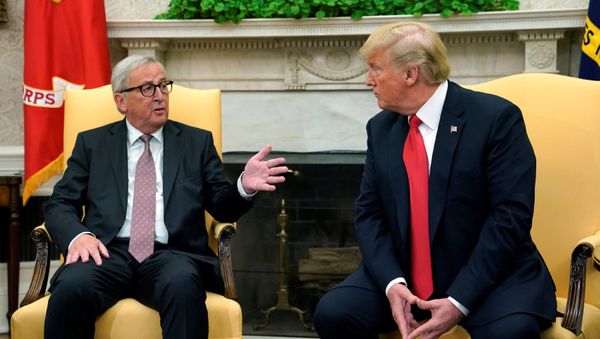 Встреча Президента США Дональда Трампа с председателем Европейской Комиссии Жан-Клодом Юнкером в Овальном кабинете Белого дома (25 июля 2018). Вашингтон, США - Sputnik Армения