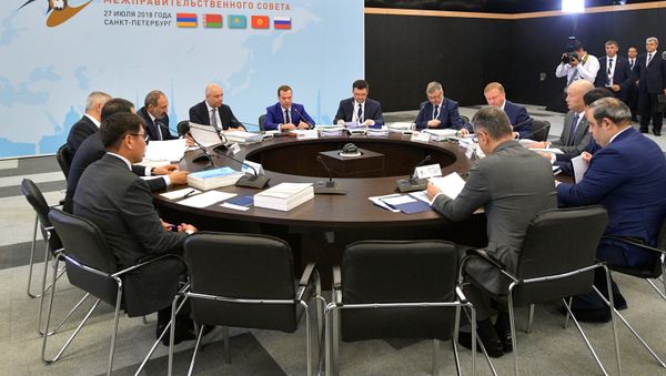 Заседание Евразийского межправительственного совета глав правительства стран ЕАЭС (27 июля 2018). Санкт-Петербург - Sputnik Արմենիա