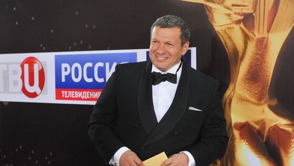 Телеведущий Владимир Соловьев перед началом церемонии вручения телевизионной премии ТЭФИ-2017 (3 октября 2017). Москвa - Sputnik Армения