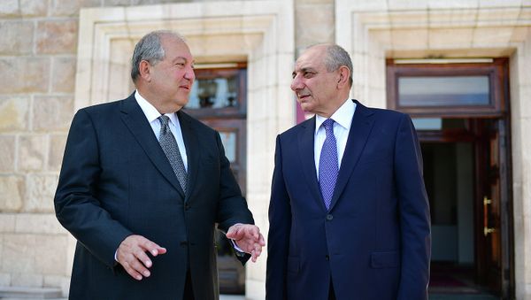 Встреча президента Армении Армена Саркисяна с президентом Арцаха Бако Саакяном. (2 сентября 2018) - Sputnik Армения
