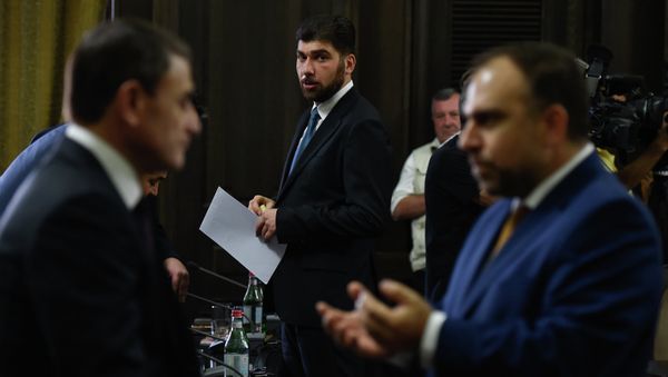 Глава гос.контрольной службы Давид Санасарян на заседании правительства Армении (6 сентября 2018). Еревaн Глава гос.контрольной службы Давид Санасарян на заседании правительства Армении (6 сентября 2018). Еревaн - Sputnik Армения