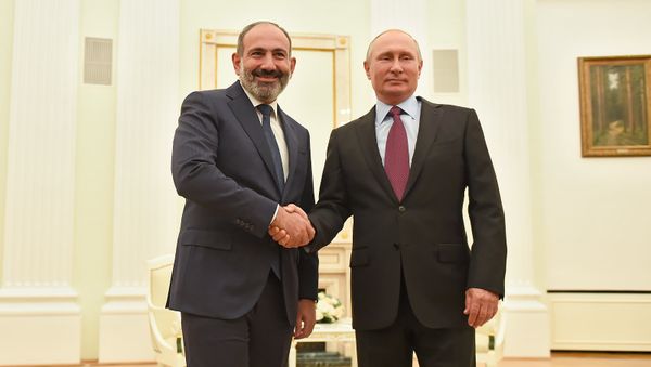 Встреча премьер-министра Армении Никола Пашиняна и президента России Владимира Путина (8 сентября 2018). Москвa - Sputnik Армения