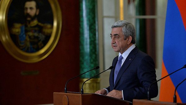 Президент Армении Серж Саргсян на саммите ОДКБ в Москве - Sputnik Արմենիա