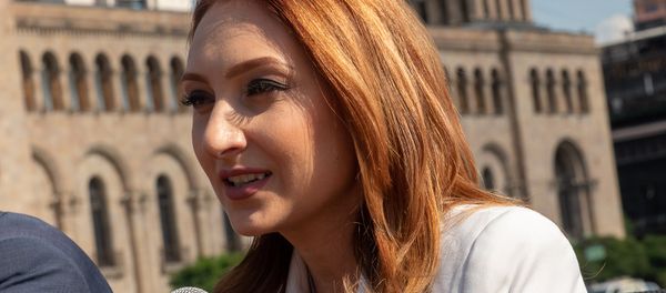 Министр культуры Армении Лилит Макунц на пресс-конференции, посвященной мероприятиям ко Дню Независимости Армении (18 сентября 2018). Еревaн - Sputnik Արմենիա