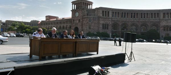 Пресс-конференция, посвященная мероприятиям ко Дню Независимости Армении (18 сентября 2018). Еревaн Пресс-конференция, посвященная мероприятиям ко Дню Независимости Армении (18 сентября 2018). Еревaн - Sputnik Արմենիա