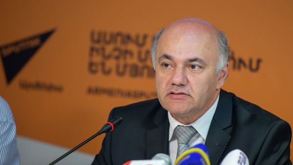 Пресс-конференция кандидата в Совет старейшин Еревана Мгера Шахгелдяна и Оганеса Оганисяна - Sputnik Արմենիա