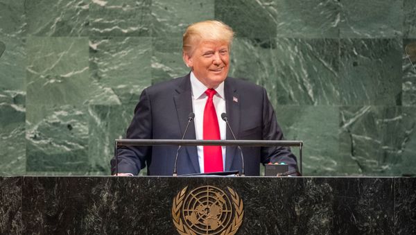 Выступление президента США Дональда Трампа на Генеральной ассамблее ООН (25 сентября 2018). Нью-Йорк - Sputnik Армения