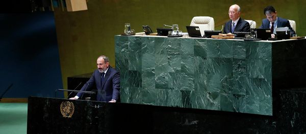 Выступление премьер-министра Армении Никола Пашиняна на Генеральной ассамблее ООН (25 сентября 2018). Нью-Йорк - Sputnik Армения