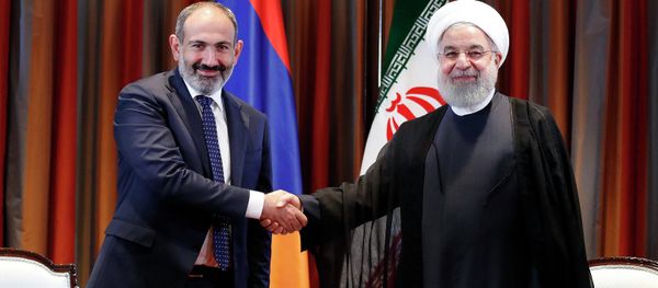 Премьер-министр Никол Пашинян встретился с президентом Ирана Хасаном Роухани (25 сентября 2018). Нью-Йорк - Sputnik Армения