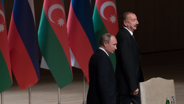 Встреча президентов России и Азербайджана Владимира Путина и Ильхама Алиева (27 сентября 2018). Бакy Встреча президентов России и Азербайджана Владимира Путина и Ильхама Алиева (27 сентября 2018). Бакy - Sputnik Արմենիա