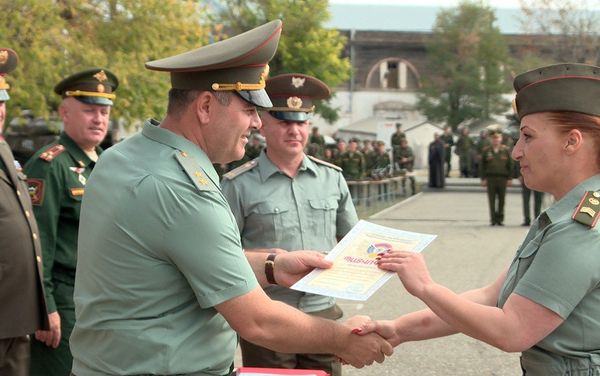18-ая годовщина совместного группирования ВС РА и ВС РФ (27 сентября 2018). Гюмри 18-ая годовщина совместного группирования ВС РА и ВС РФ (27 сентября 2018). Гюмри - Sputnik Армения