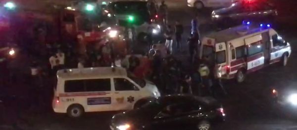 Столкновение мотоциклиста с автомобилем противопожарной службы МЧС Столкновение мотоциклиста с автомобилем противопожарной службы МЧС - Sputnik Армения