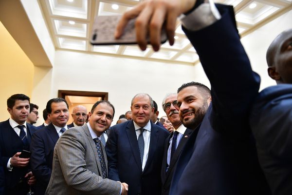 Ընդունելություն ՀՀ նախագահ Արմեն Սարգսյանի նստավայրում տնտեսական համաժողովի հյուրերի պատվին։ 2018 թվականի հոկտեմբերի 9, Երևան  - Sputnik Արմենիա