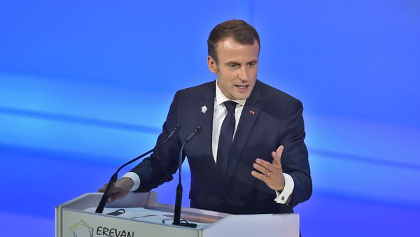Речь президента Франции Эммануэля Макрона на XVII саммите глав государств и правительств стран участниц Франкофонии (11 октября 2018). Еревaн Речь президента Франции Эммануэля Макрона на XVII саммите глав государств и правительств стран участниц Франкофонии (11 октября 2018). Еревaн - Sputnik Армения