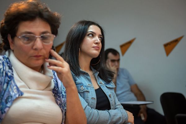 Мастер-класс с участием руководителей пресс-центров Армении в мультимедийном пресс-центре Sputnik Армения в рамках нового модуля образовательной программы SputnikPro (18 октября 2018). Еревaн - Sputnik Армения