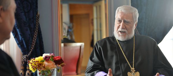 Президент Армении Армен Саркисян встретился с Католикосом Великого Дома Киликийского Арамом Первым (24 октября 2018). Женева - Sputnik Արմենիա