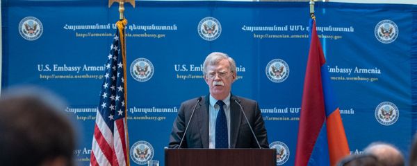 Пресс-конференция Джона Болтона в Посольстве США в Армении (25 октября 2018). Еревaн - Sputnik Արմենիա