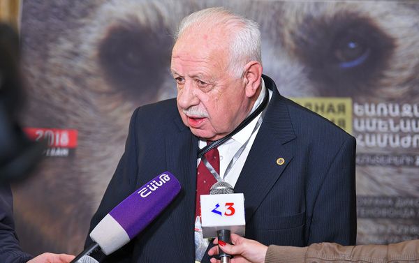 Президент ЕАРАЗА, Председатель Совета по координации деятельности зоопарков РФ, академик Владимир Спицин на международной конференции евразийских зоологических садов и аквариумов (29 октября 2018). Ереван - Sputnik Армения