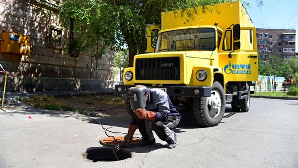 Учебная тренировка аварийно-диспетчерской службы «Газпром Армения» (21 июня 2018). Еревaн - Sputnik Армения