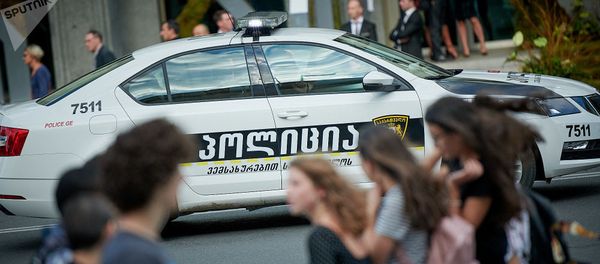 Полицейский автомобиль в Тбилиси Полицейский автомобиль в Тбилиси - Sputnik Армения