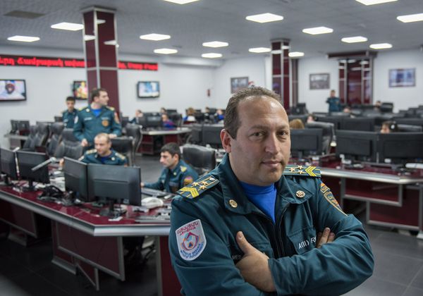 Начальник Центра кризисного управления МТУЧС Ованес Хангелдян - Sputnik Արմենիա