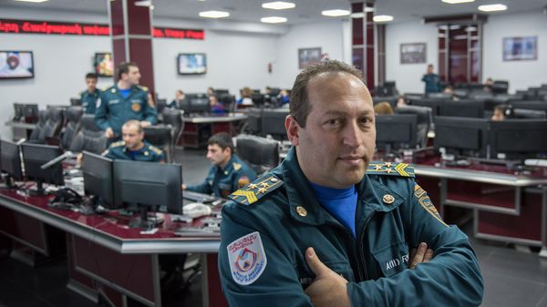 Начальник Центра кризисного управления МТУЧС Ованес Хангелдян - Sputnik Արմենիա