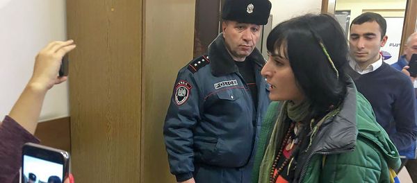 Активисты-экологи подарили министру дренажные воды (23 ноября 2018). Еревaн - Sputnik Արմենիա