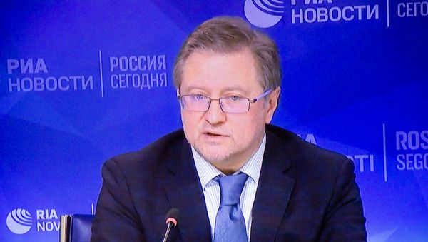 Владимир Лепехин во время видеомоста Москвa-Еревaн - Sputnik Армения