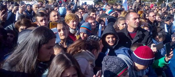Граждане общины Ани во время агиткампании блока Мой Шаг (26 ноября 2018). Ширак - Sputnik Արմենիա