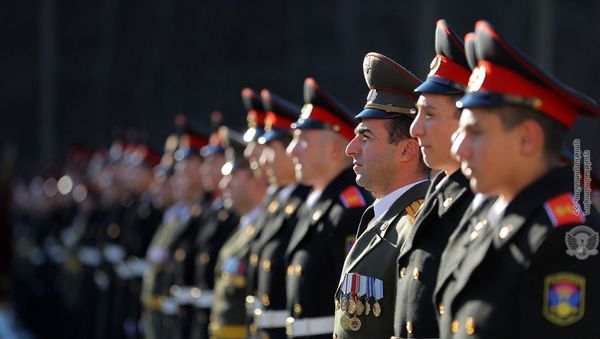 Праздничные мероприятия по случаю 61-летия Национального Героя Армении Монте Мелконяна в Военно-спортивном лицее имени Мелконяна (26 ноября 2018). Дилижан - Sputnik Армения