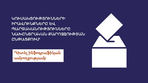 Կուսակցությունների իրավունքները և պարտականությունները նախընտրական քարոզչության ընթացքում - Sputnik Արմենիա