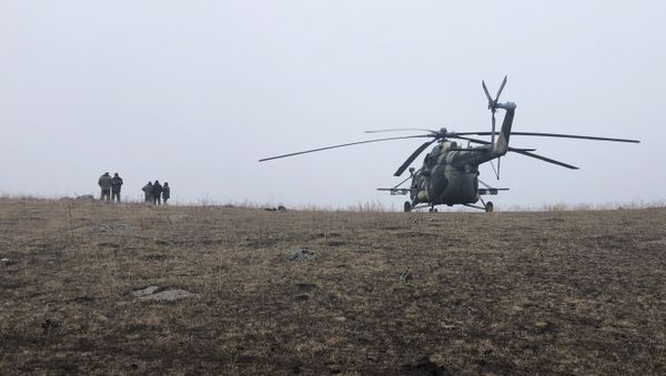 Поисково-спасательные работы на месте авиакатастрофы СУ-25, Ширакская область - Sputnik Արմենիա