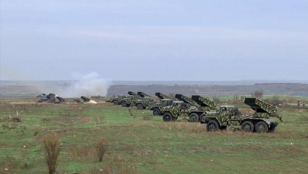 Боевая трельба и управление огнем артиллерийских подразделений в Арцахе - Sputnik Արմենիա
