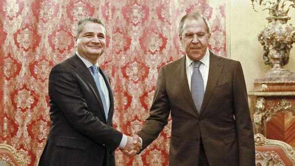 Встреча главы МИД России Сергея Лаврова с председателем Коллегии Евразийской экономической комиссии Тигрном Саркисяном (13 марта 2017). Москвa - Sputnik Армения