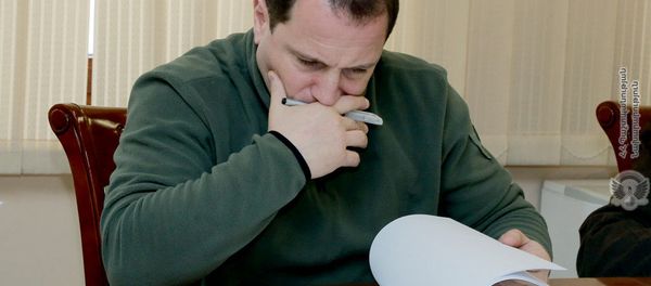 И.о. министра обороны Давид Тоноян на заседании Совета попечителей Военно-спортивного колледжа имени Монте Мелконяна (17 декабря 2018). Еревaн - Sputnik Армения