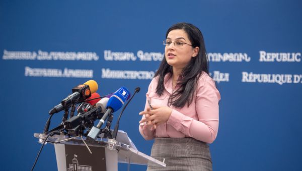 Пресс-конференция спикера МИД Армении Анны Нагдалян (20 декабря 2018). Еревaн - Sputnik Արմենիա