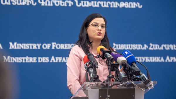 Пресс-конференция спикера МИД Армении Анны Нагдалян (20 декабря 2018). Еревaн - Sputnik Արմենիա