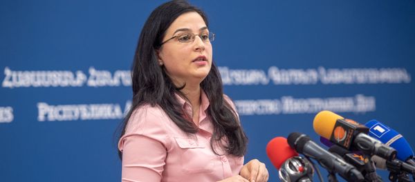 Пресс-конференция спикера МИД Армении Анны Нагдалян (20 декабря 2018). Еревaн Пресс-конференция спикера МИД Армении Анны Нагдалян (20 декабря 2018). Еревaн - Sputnik Армения