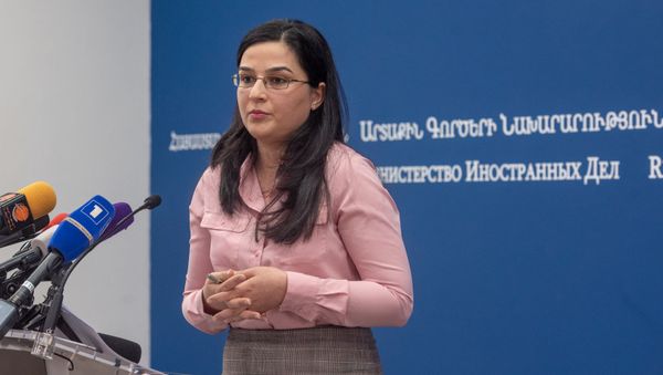 Пресс-конференция спикера МИД Армении Анны Нагдалян (20 декабря 2018). Еревaн - Sputnik Армения