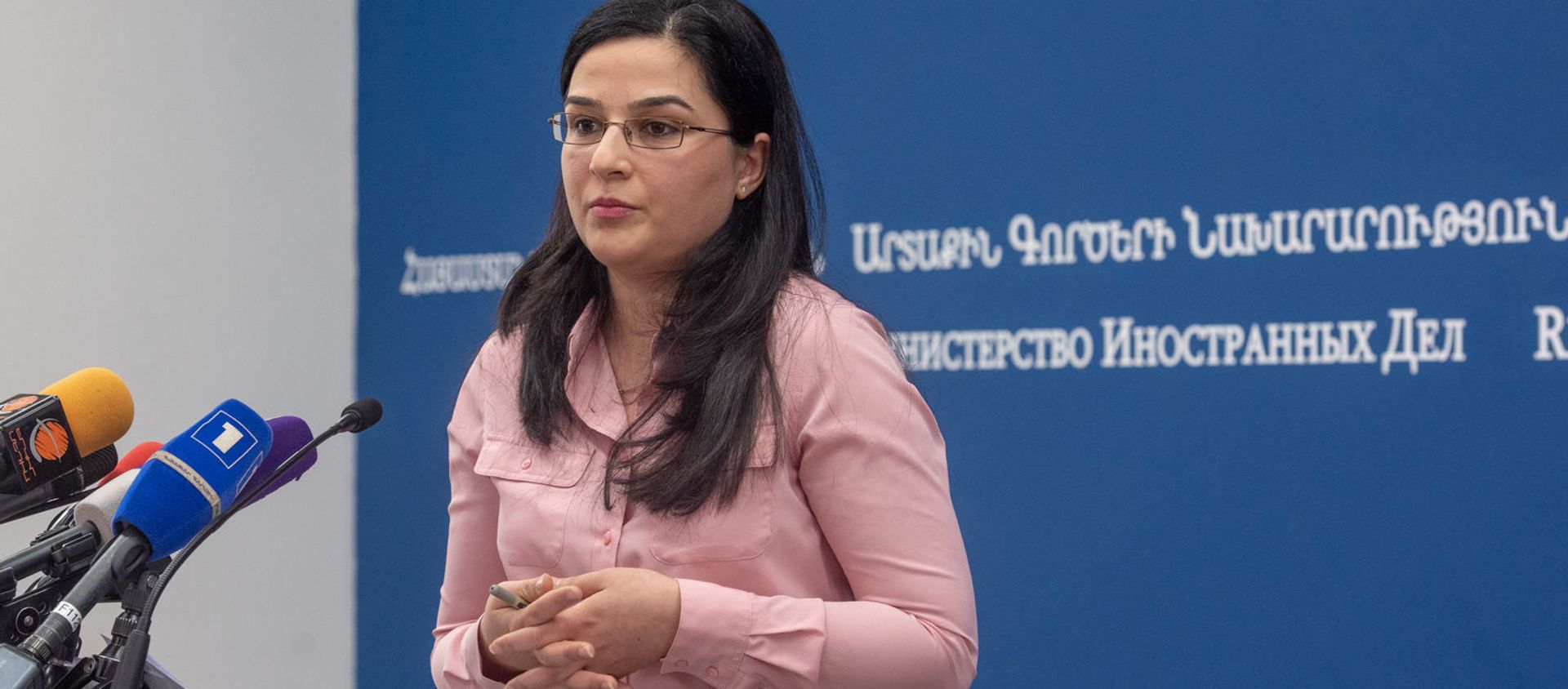 Пресс-конференция спикера МИД Армении Анны Нагдалян (20 декабря 2018). Еревaн - Sputnik Արմենիա, 1920, 07.05.2021