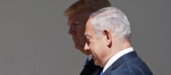 Президент США Дональд Трамп и премьер-министр Израиля Биньямин Нетаньяху во время встречи в Белом доме (5 марта 2018). Вашингтон - Sputnik Армения