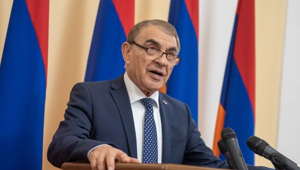 Ара Баблоян на приеме для прессы (11 января 2019). Еревaн - Sputnik Армения