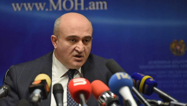 Руководитель Нац.центра по контролю и профилактике заболеваний Артавазд Ванян на брифинге (11 января 2019). Еревaн Руководитель Нац.центра по контролю и профилактике заболеваний Артавазд Ванян на брифинге (11 января 2019). Еревaн - Sputnik Արմենիա