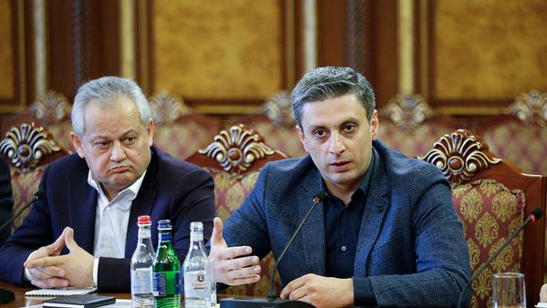 Координатор инициативной группы Ассоциации рестораторов Армении Ашот Барсегян на приеме у и.о. премьер-министра Никола Пашиняна (12 января 2019). Еревaн - Sputnik Армения