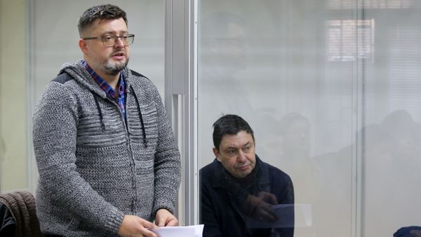 Руководитель портала РИА Новости Украина Кирилл Вышинский в зале апелляционного суда (14 января 2019). Херсон - Sputnik Армения