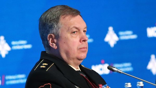 Первый зам.начальника Главного управления ГШ ВС РФ, вице-адмирал Игорь Костюков на VII Московской конференции по международной безопасности (5 апреля 2018). Москвa Первый зам.начальника Главного управления ГШ ВС РФ, вице-адмирал Игорь Костюков на VII Московской конференции по международной безопасности (5 апреля 2018). Москвa - Sputnik Армения